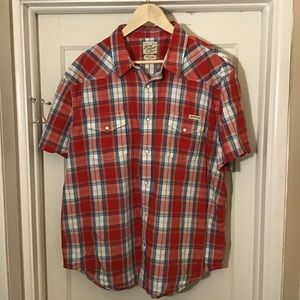 Lucky brand men’s pearl snap XXL slim fit